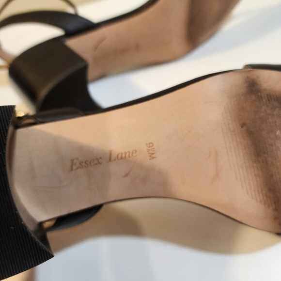 Essex Lane Saviava black medium block heels sandals size 9 1/2 - Picture 7 of 10